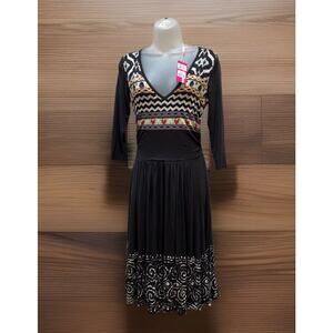 NWT Anthropologie Plenty By Tracy Reese V Neck Frock Dress Sz S